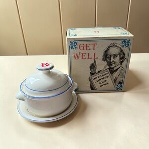 Vintage Get Well Soup Bowl with Lid- Comes in Original Box